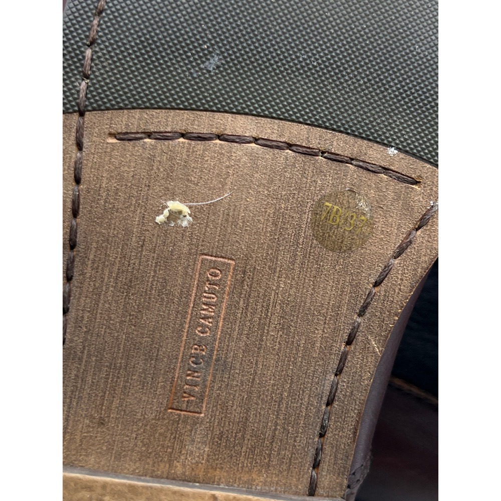 Vince Camuto Tri-Tone Leather Riding Boots Buckle Tall Equestrian Womens 7B/37 - Picture 9 of 14